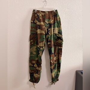 Urban Outfitters Camo Cargo Trousers - Green/Brown/Black